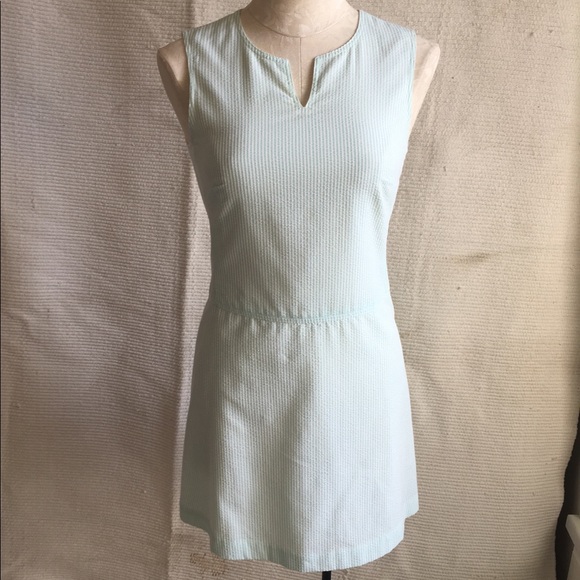 SOLD Cynthia Rowley Seersucker Striped Sundress VTG 90s - Picture 6 of 7